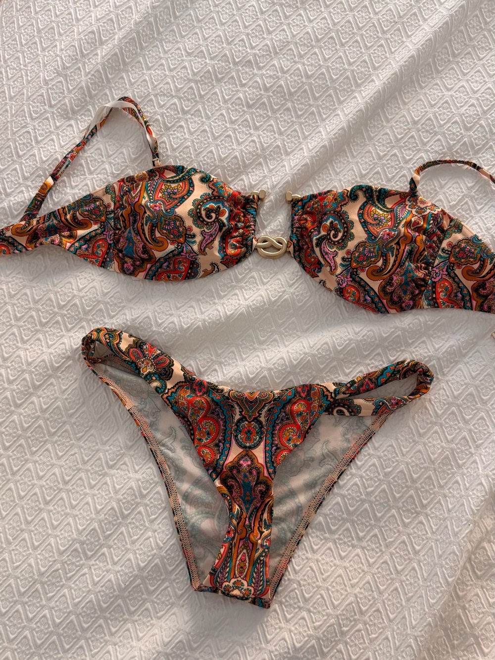 Zimmermann Women’s Paisley Print Bikini Set - Nude/Multicolor